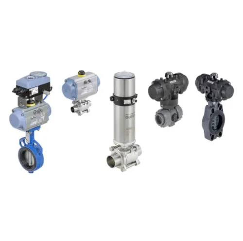 Ball valve / Butterfly valve with pneumatic rotary actuator Burkert type 8805