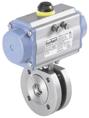 Ball valve / Butterfly valve with pneumatic rotary actuator Burkert type 8805
