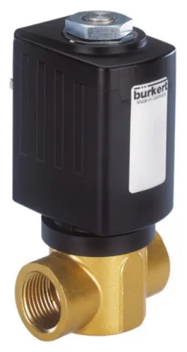 Steam solenoid valve Burkert type 6027 - Direct-acting 2/2-way plunger valve